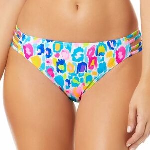 NWT, Womens Juniors Strappy Printed Swim Bottom